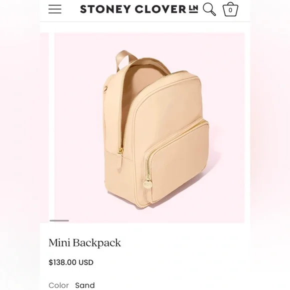 Stoney Clover Mini Backpack - Sand NWT - Picture 2 of 8